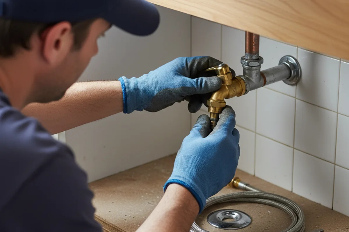 Shutoff valve and fitting work during Emergency Plumbing in Bergenfield